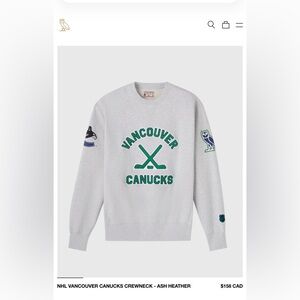 OVO Octobers Very Own - NHL VANCOUVER CANUCKS CREWNECK - ASH HEATHER